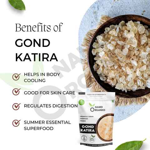 Namo Organic - Pure Gond Katira  - Sourced From Organic Gum cultivators - Premium White