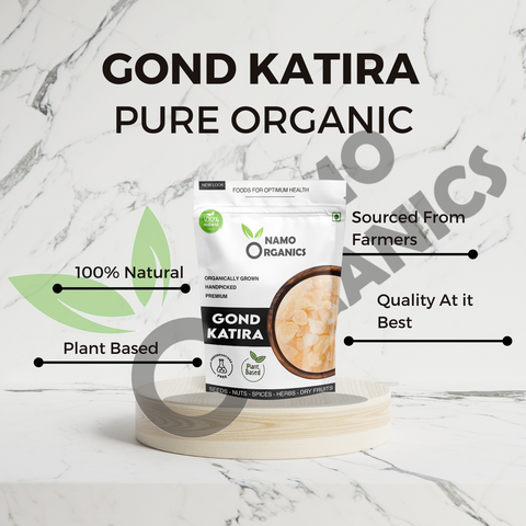 Namo Organic - Pure Gond Katira  - Sourced From Organic Gum cultivators - Premium White