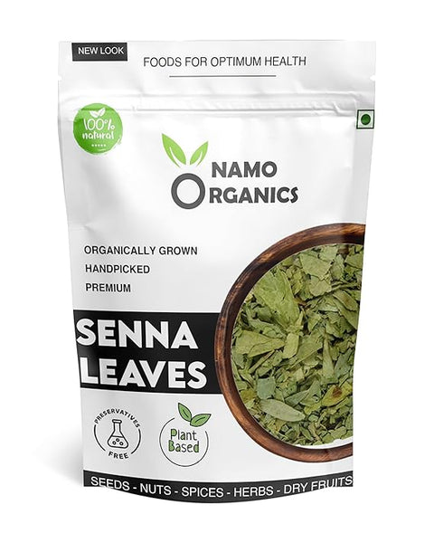 Namoorgaincs - Senna Leaves Dried - 200 g - Make Herbal tea - Alexandrina - Sonamukhi Patta | Sanay Patti - Sonamukhi Leaves Crushed