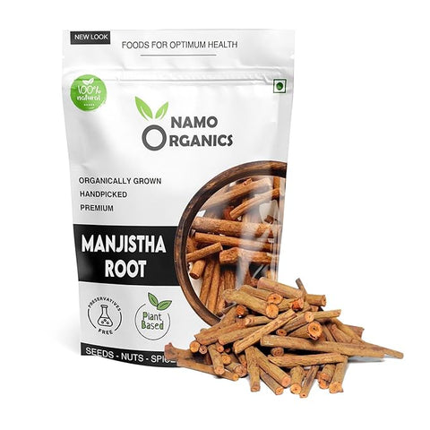Namo Organics - Organic Manjistha Root Sticks - | 100% Pure Ayurvedic Formula | Manjistha Stick Dried for Skin, Hair, Joint & Immune Support | Ultimate Skin & Health Remedy