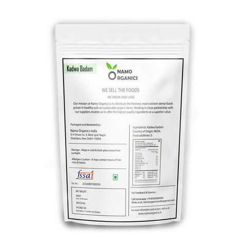 Namo Organics - Sugar Kadwa Badam - Diabetes Bitter Almonds - Sky Fruit/Mahogany Seeds - Sourced from 100% Organic Farms (Bitter Almond)