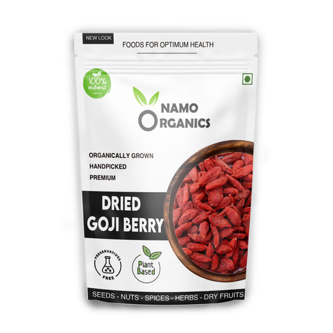 Namo Organics - Dried Goji berries Without Sugar - Unsweetened Dry Fruits Goji berry