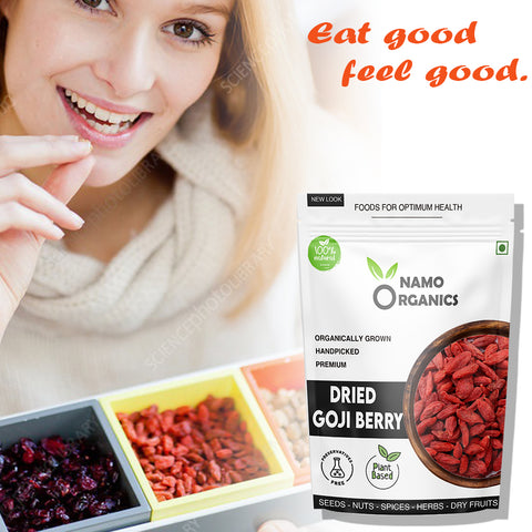 Namo Organics - Dried Goji berries Without Sugar - Unsweetened Dry Fruits Goji berry